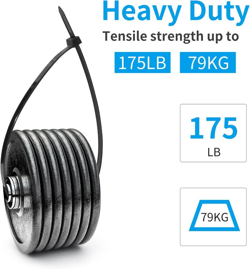 XINGO 30 inch Black Zip Ties Heavy Duty 40 PCS, 200 LBS Ultra Strong Plastic Wire Ties, Large Cable Ties xtra Long Tie Wraps, Indoor and Outdoor UV Resistant - Image 4
